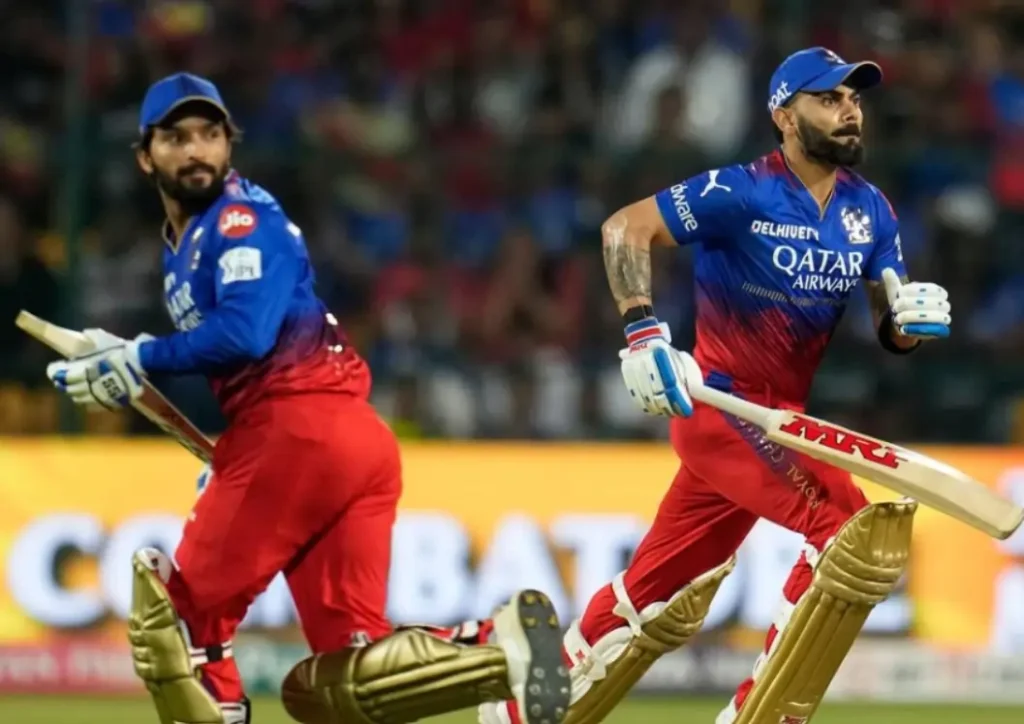 Rajat Patidar and Virat Kohli during an IPL match