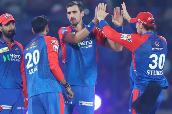 Can Delhi Capitals Qualify For Playoffs After SRH Match Wash-Out? Delhi Capitals team players during a match