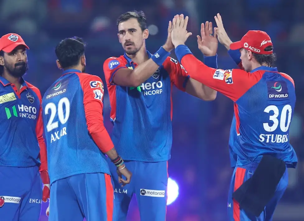 Delhi Capitals team players during a match