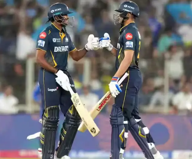 Shubman Gill and Sai Sudharsan during an IPL match