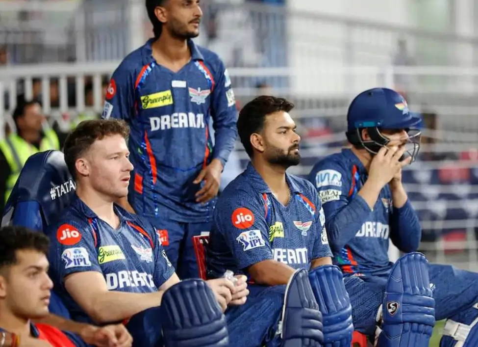 Lucknow Super Giants players during an IPL match