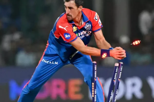 Mitchell Starc Confirms Exit From The IPL 2025, Will Josh Hazlewood Also Do The Same? Mitchell Starc during an IPL match