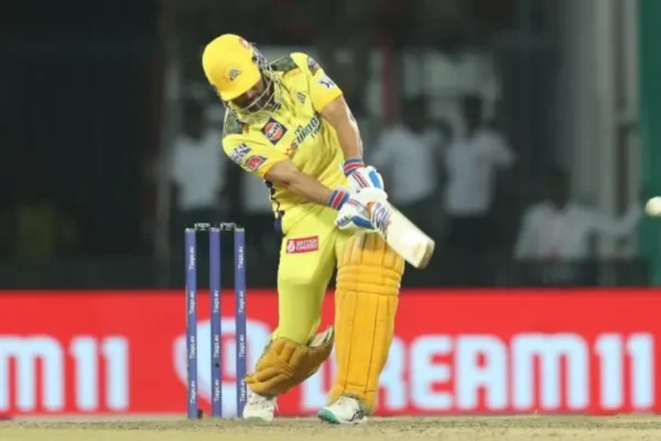 List Of Records Broken In KKR vs CSK Match At Eden Gardens MS Dhoni while hitting a shot during an IPL match