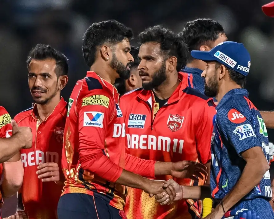 LSG and Punjab Kings players during an IPL match