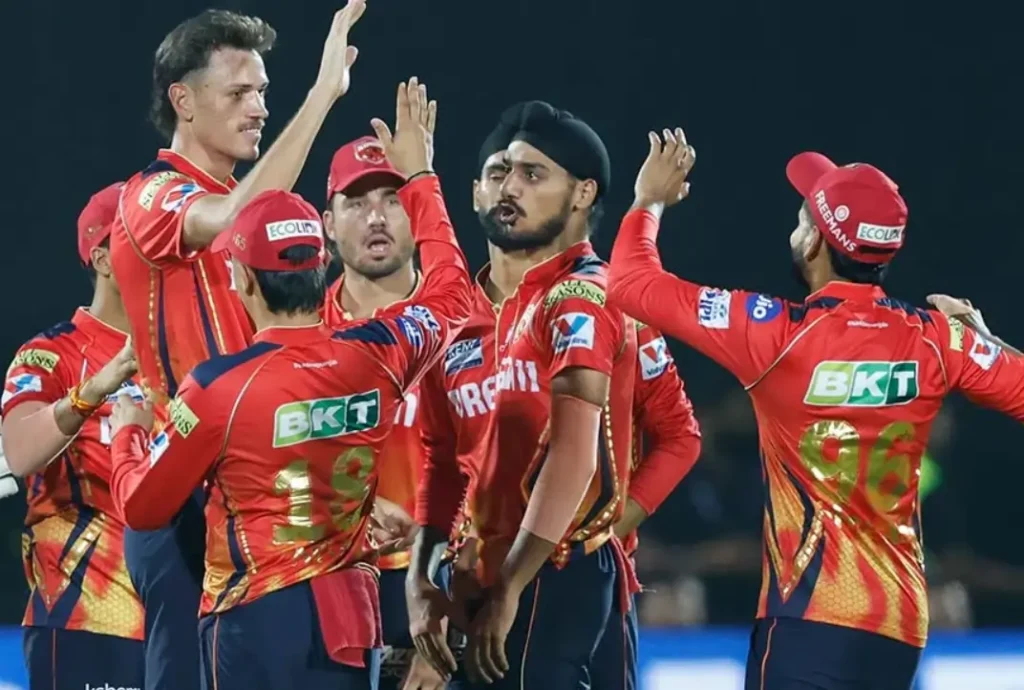 Punjab Kings players during a match