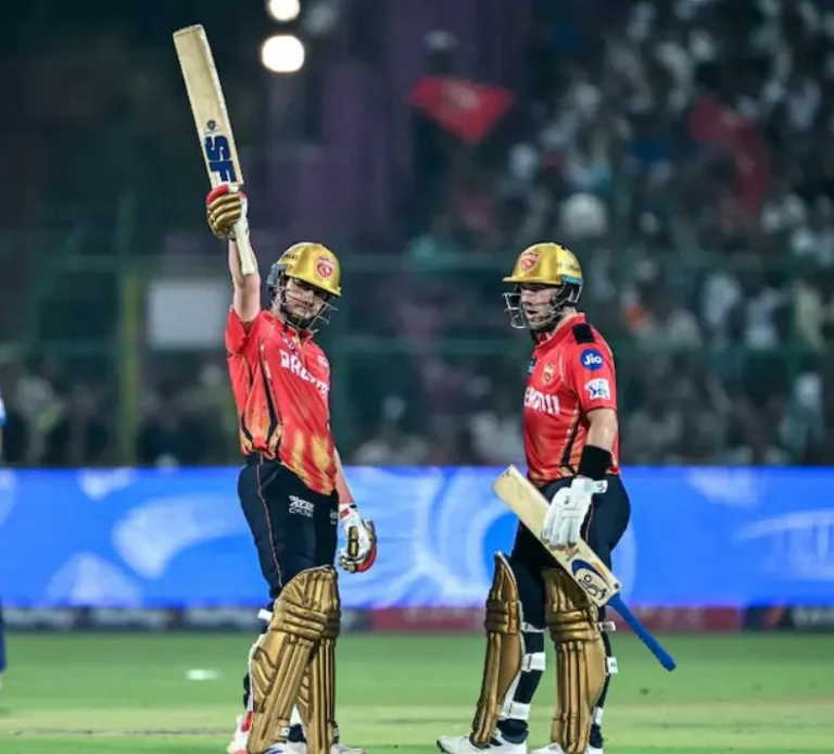 Priyansh Arya and Josh Inglis during an IPL match