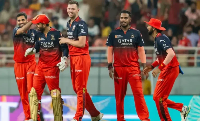 RCB players during an IPL match