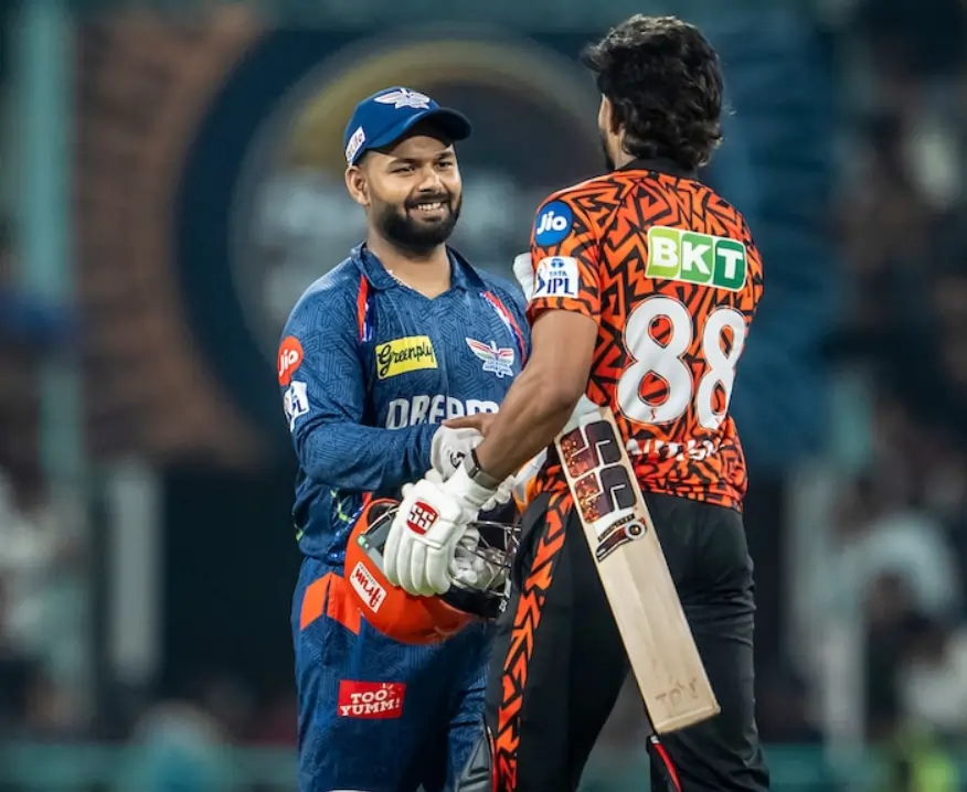 Rishabh Pant and Nitish Reddy during an IPL match