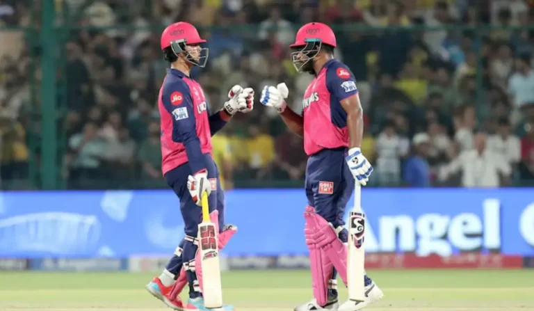 Vaibhav Suryavanshi and Sanju Samson during an IPL match