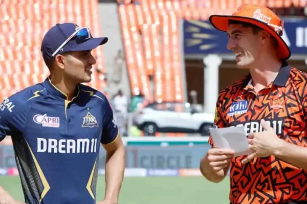 IPL 2025, Match 51st, GT vs SRH: Weather Prediction And Pitch Report Pat Cummins and Shubman Gill during an IPL match