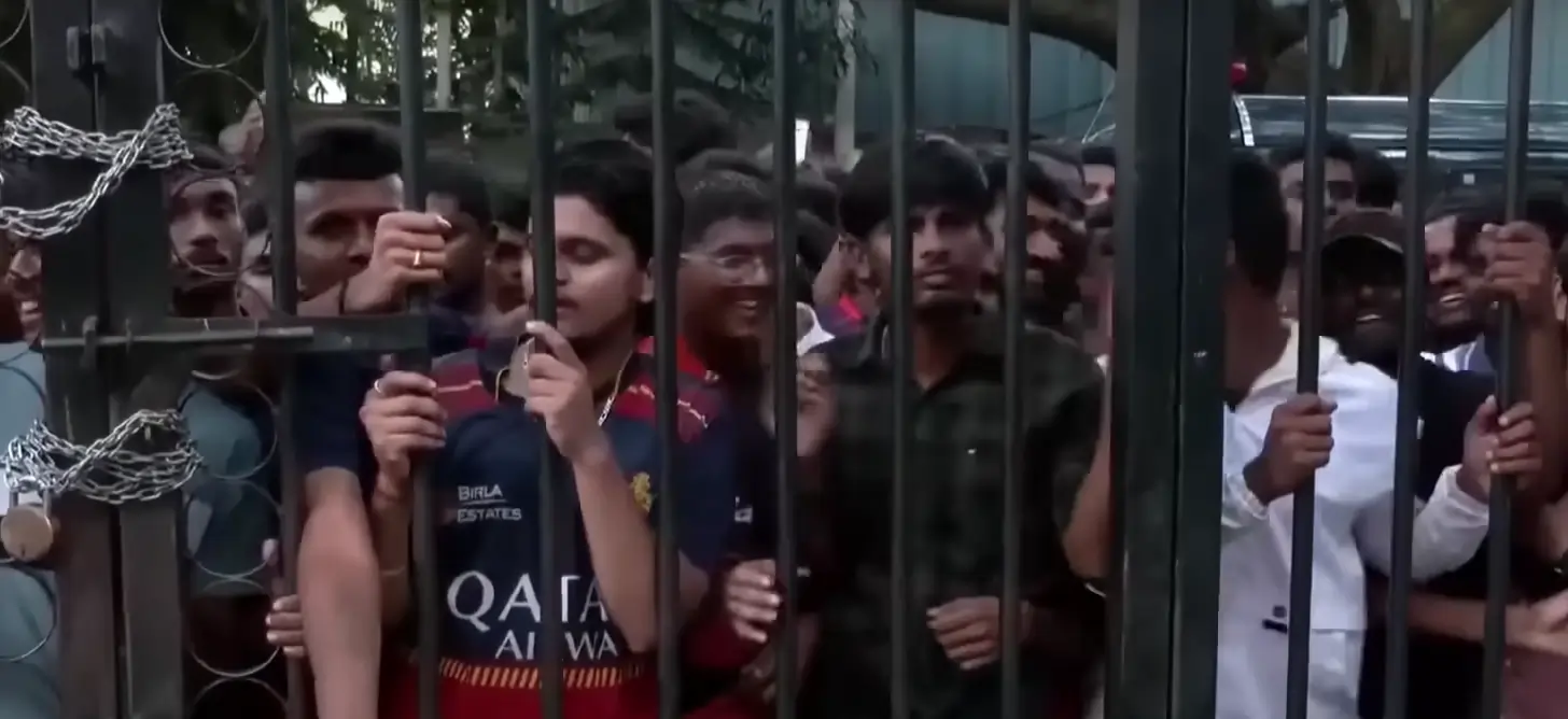 Cricket fans in Bengaluru