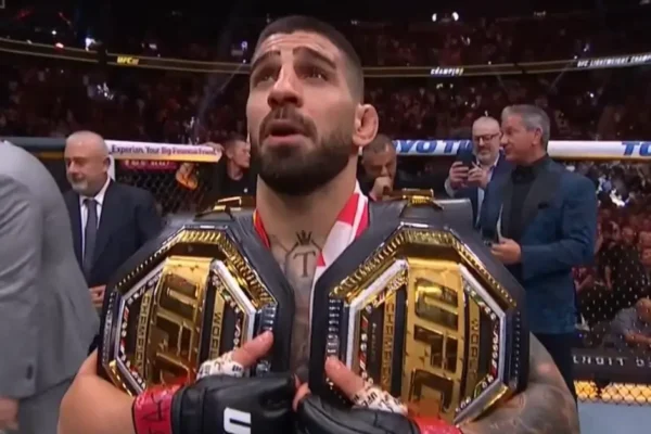 UFC 317: Results| Winners And Losers| Bonuses Given And Fight Of The Night Ilia Topuria after winning lightweight belt