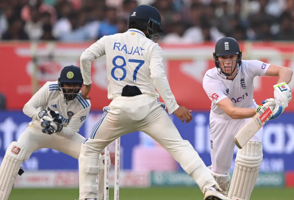 England and Indian cricket players during a test match