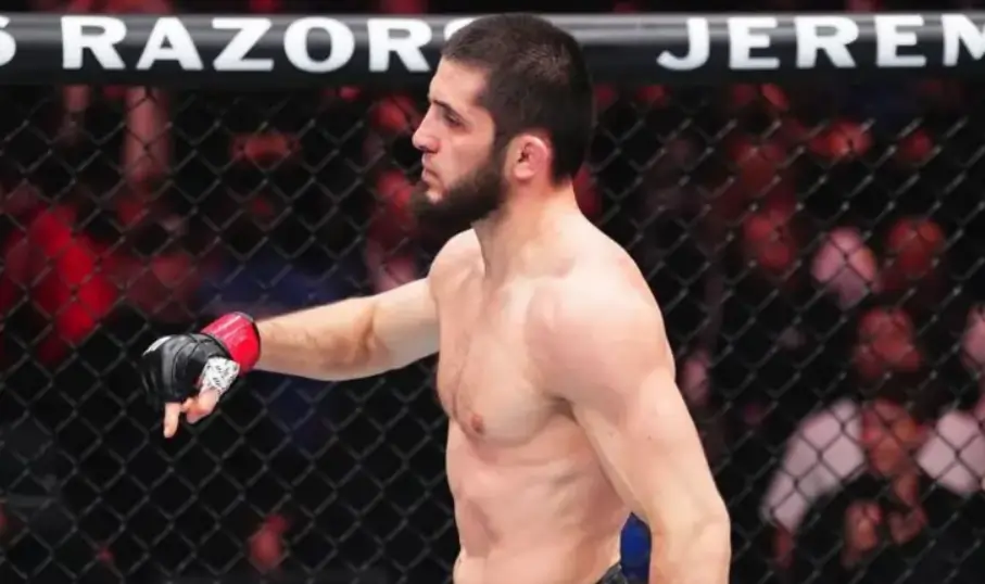 Islam Makhachev during his fight