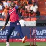 Jofra Archer during an IPL match