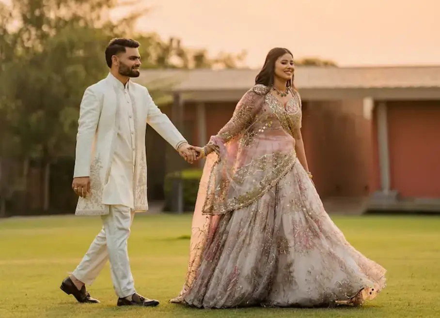 Rinku Singh and Priya Saroj during their engagement