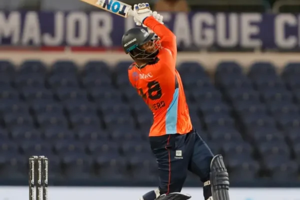 MLC, 2025, Match 16th: SFU vs SO| Match Highlights| Scorecard| POTM| Captains’ Corner Romario Shepherd during a MLC match