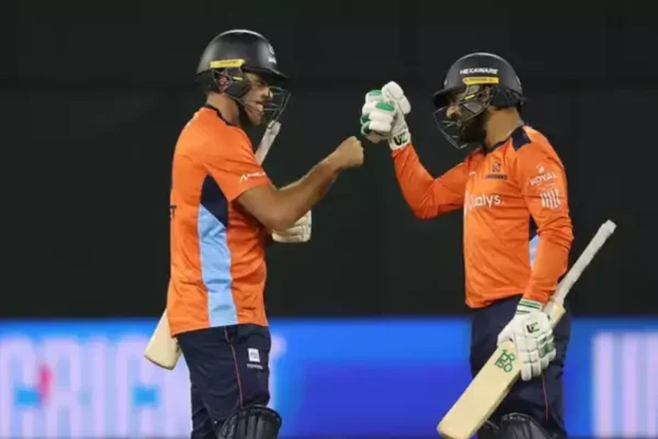 MLC, 2025, Match 6: SFU vs MINY| Match Highlights| Scorecard| POTM| Captains’ Corner Xavier Bartlett and Haris Rauf during a MLC match
