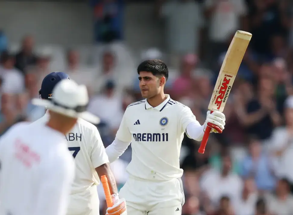 Shubman Gill after scoring his century