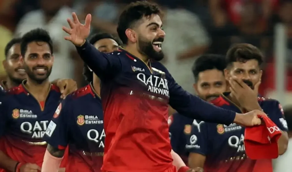 Virat Kohli and RCB players after winning the IPL 2025 final