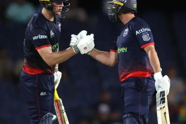 MLC, 2025, Match 13th: TSK vs WAF| Match Highlights| Scorecard| POTM| Captains’ Corner Mitchell Owen and Andreas Gous during a match
