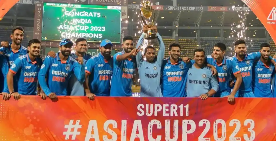 Indian team after winning Asia Cup 2023