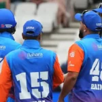 India Champions team players during a WCL match