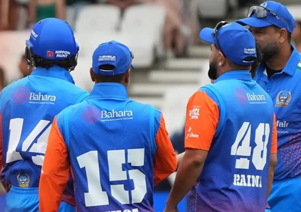 India Champions team players during a WCL match