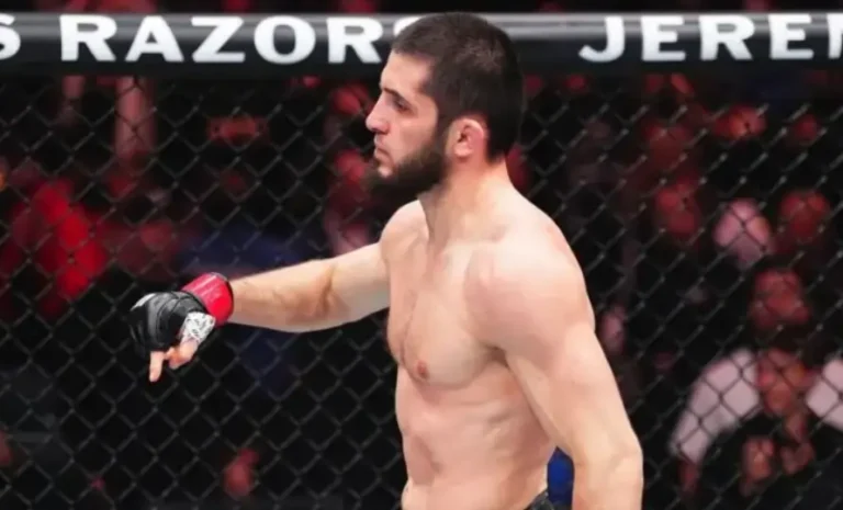 Islam Makhachev during his fight