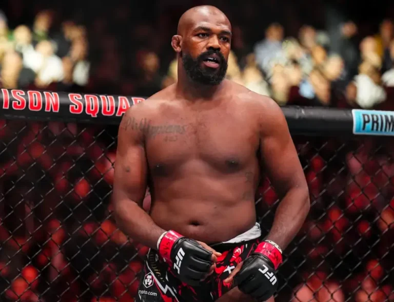 Jon Jones in the octagon during his fight