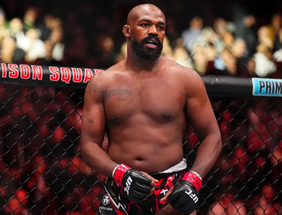 Jon Jones in the octagon during his fight