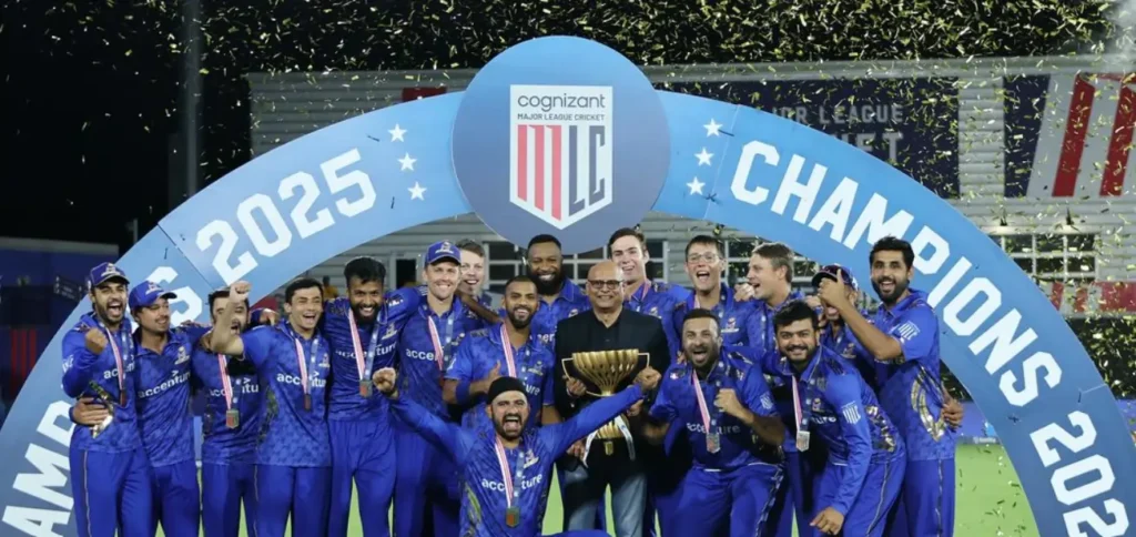 MI New York after winning the MLC 2025 title