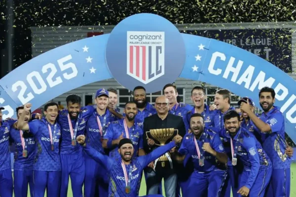 MLC, 2025, Final: WAF vs MINY| Match Highlights| Scorecard| POTM| Captains’ Corner MI New York after winning the MLC 2025 title