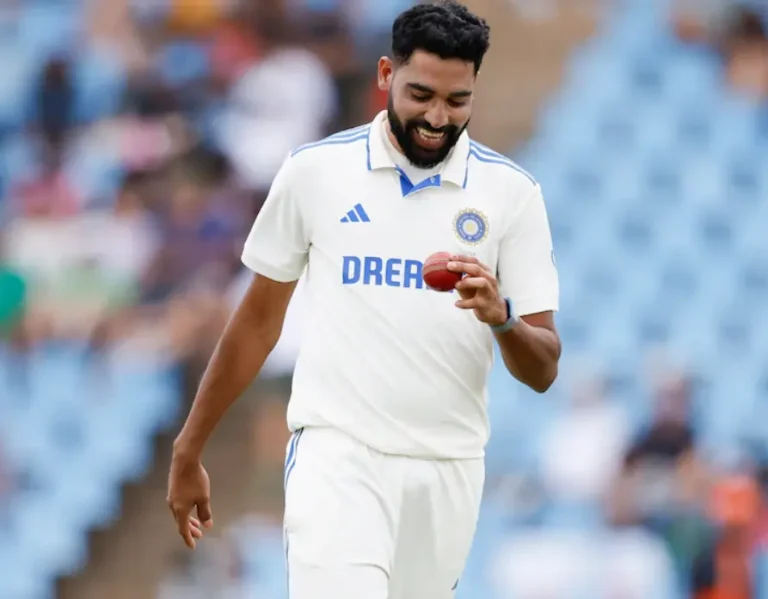 Mohammed Siraj during a test match