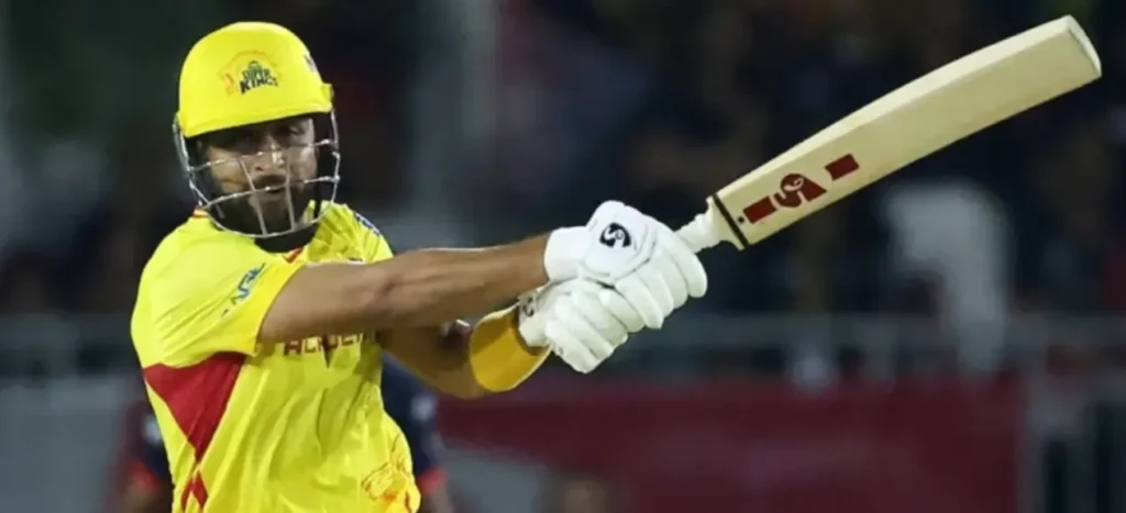 Shubham Ranjane during a MLC match