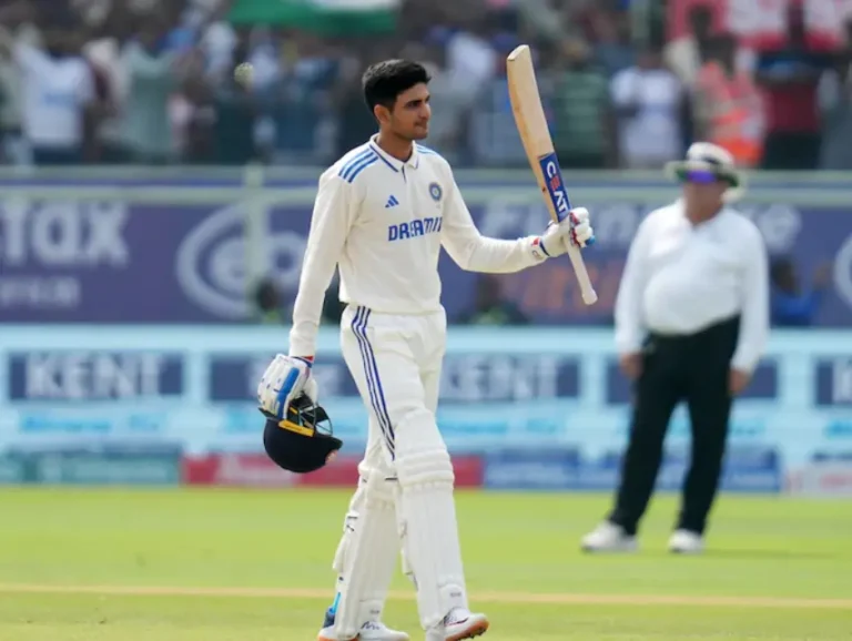 Shubman Gill after scoring his century