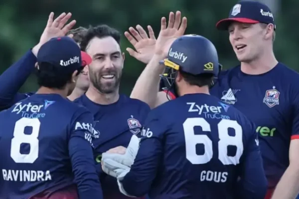 MLC, 2025, Match 29th: MINY vs WAF| Match Highlights| Scorecard| POTM| Captains’ Corner Glenn Maxwell and Washington Freedom players during a match